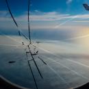 σπασμένο παράθυρο αεροπλάνου