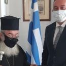 Κώστας Βλάσης με τον Αρχιεπίσκοπο Σινά