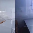 θρανία με plexiglass