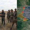 αρμένικος στρατός και αρμένια χωριά σε χάρτη