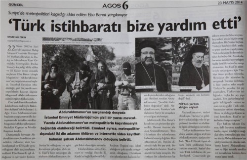 εφημερίδα Agos 23 Mαίου