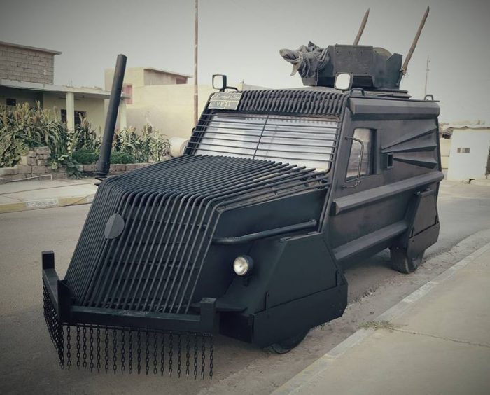 Kurdish forces reveal 'Mad Max' Style armour-plated cars ahead of their bid to free city from ISIS