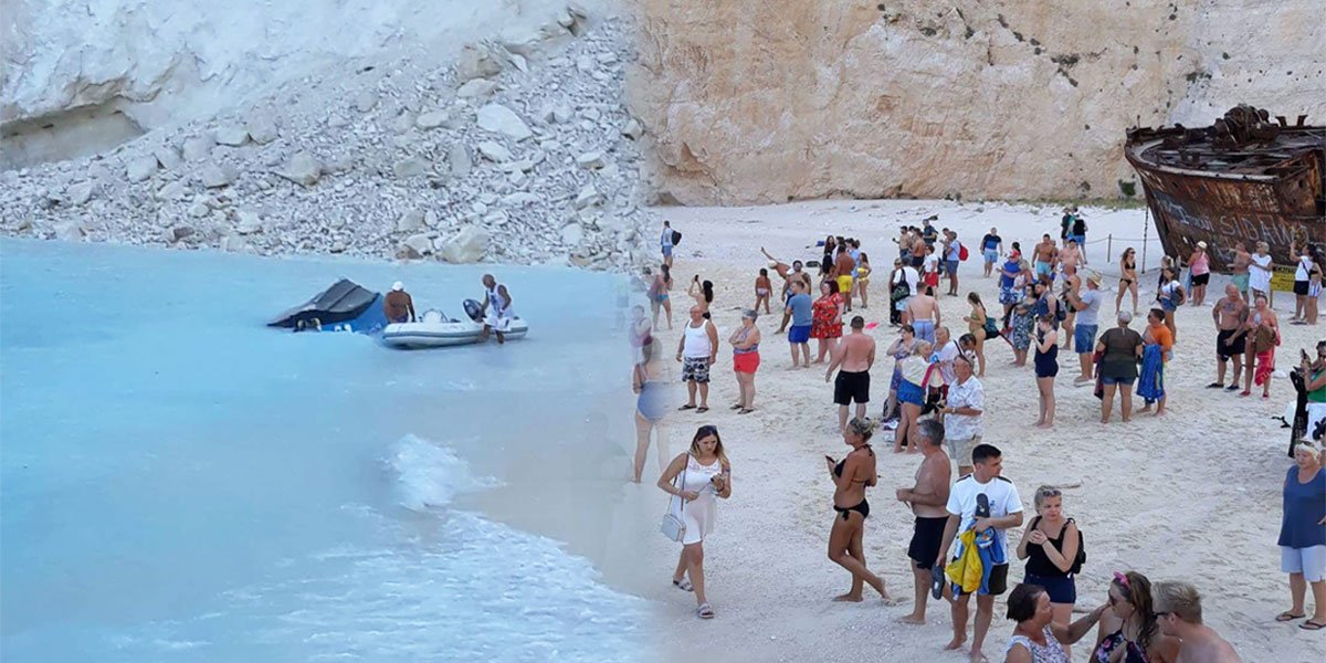 Αποτέλεσμα εικόνας για Αποκολλήθηκε βράχος στο «Ναυάγιο»